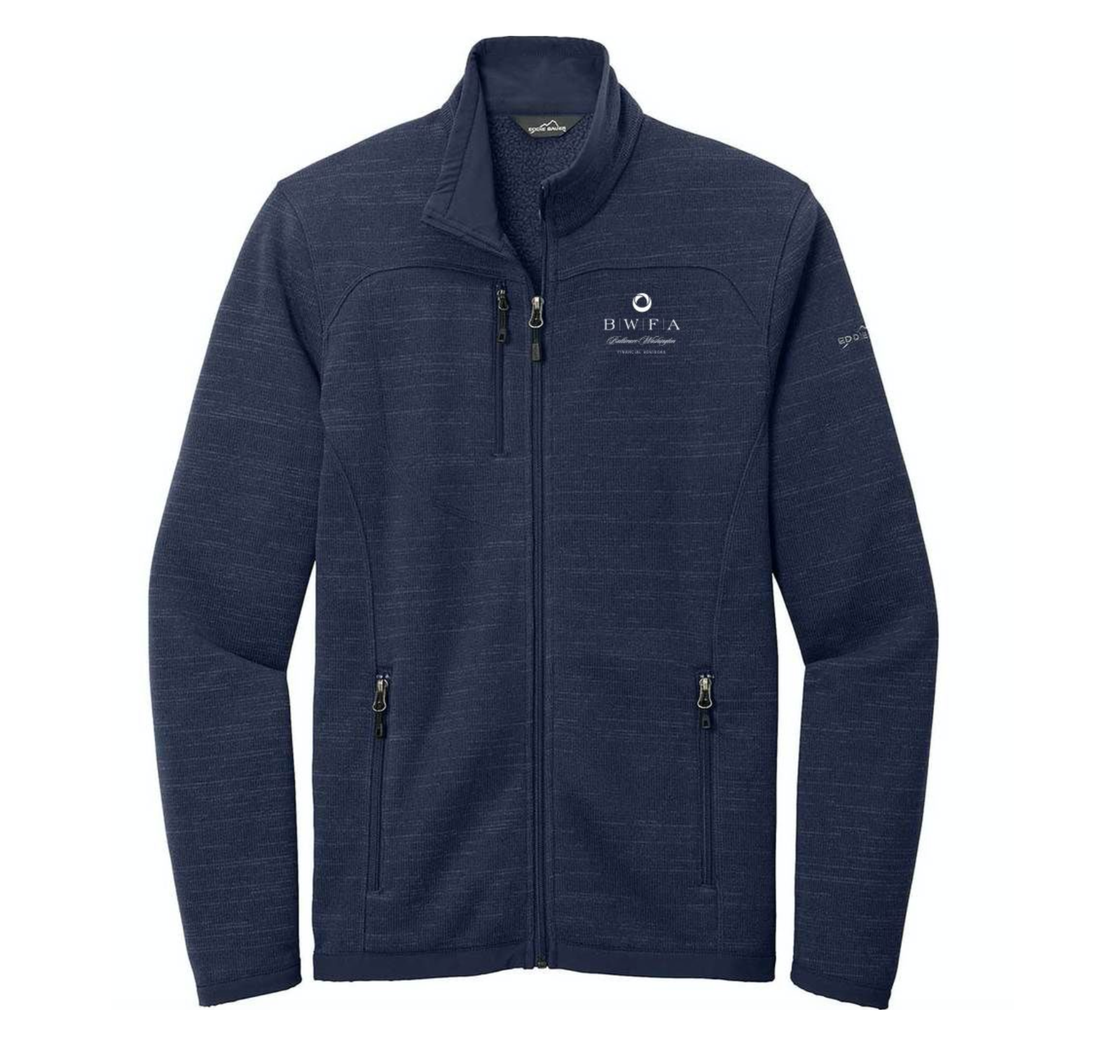 Eddie Bauer Men’s River Blue Heather Sweater Fleece Full Zip ...