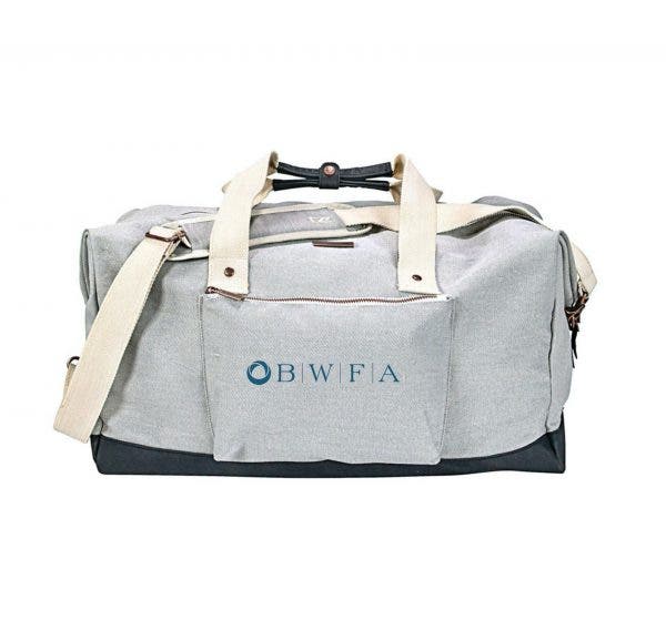 Cutter & Buck Grey 19″ Cotton Weekender Duffel