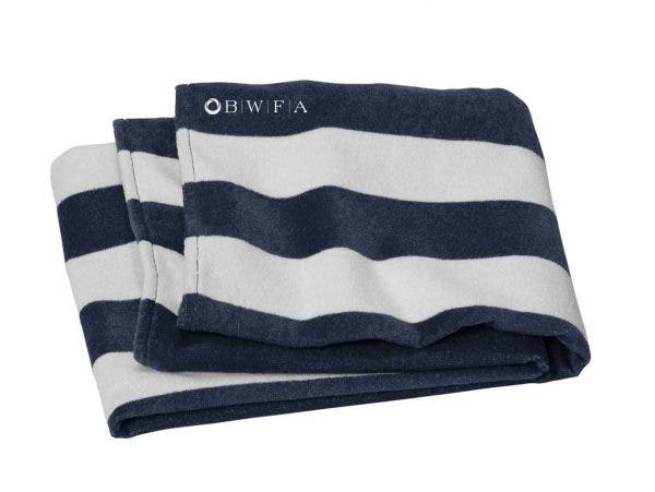 Port Authority Navy Cabana Stripe Beach Towel